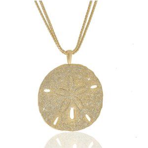 Edwin Pearl Goldtone Stardust Sand dollar Pendant